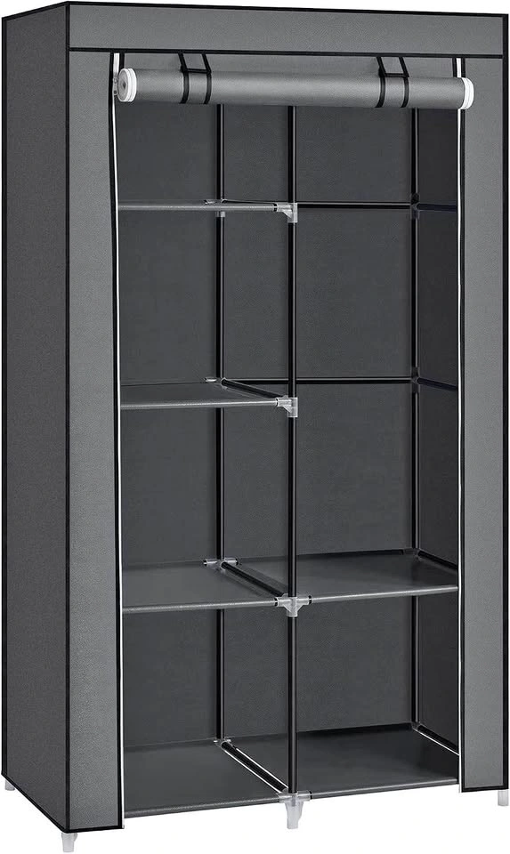 Closet rack with shelves