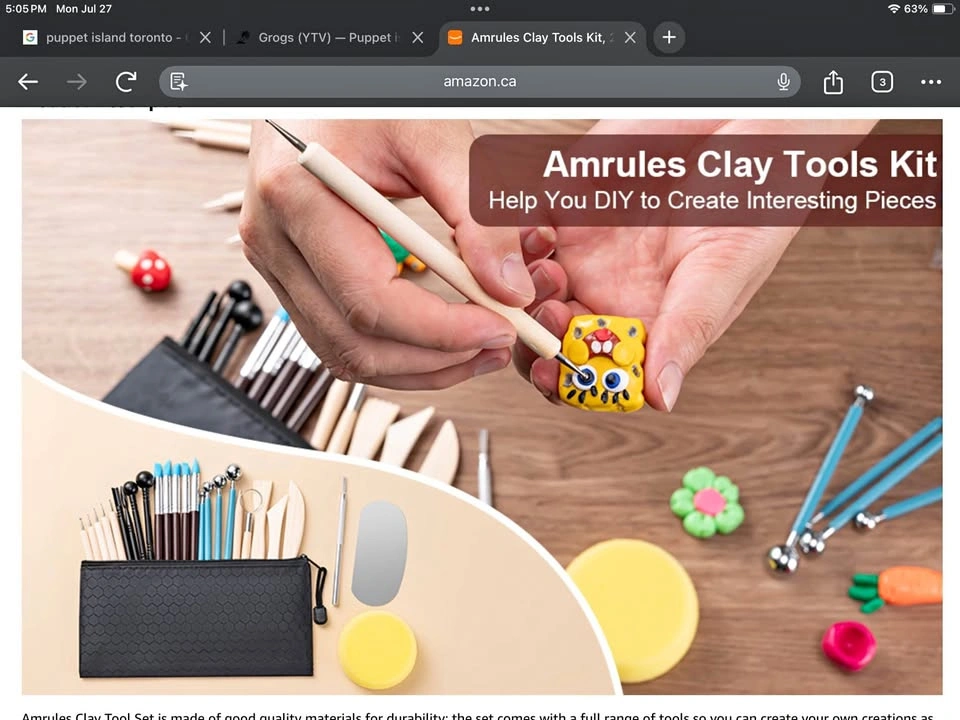 Amrules 27-Piece Clay Tools Kit