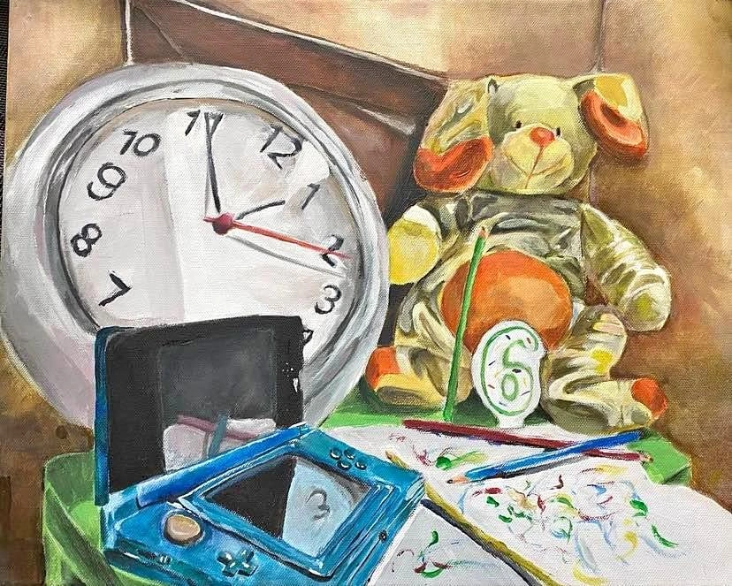 “Nostalgia” - Handmade Acrylic on Canvas Original Painting 12 x