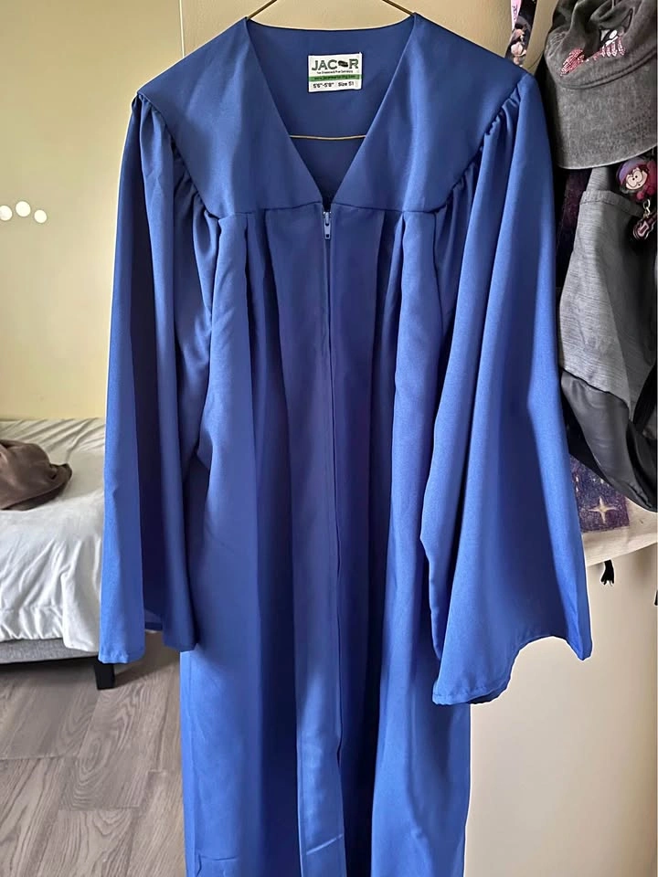 Jacor Blue Graduation Gown Size 51 (5'6"-5'8")