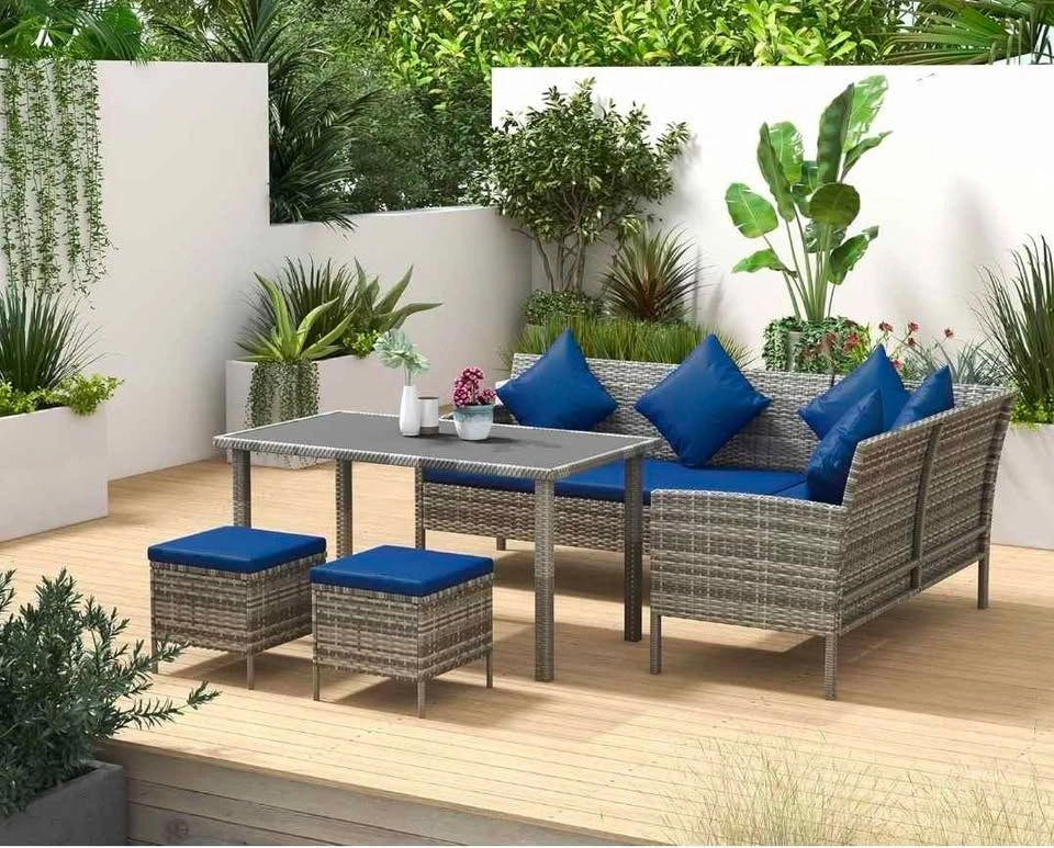 Brand New 5 Pieces Wicker Patio Dining Set with Cushions - photo 3