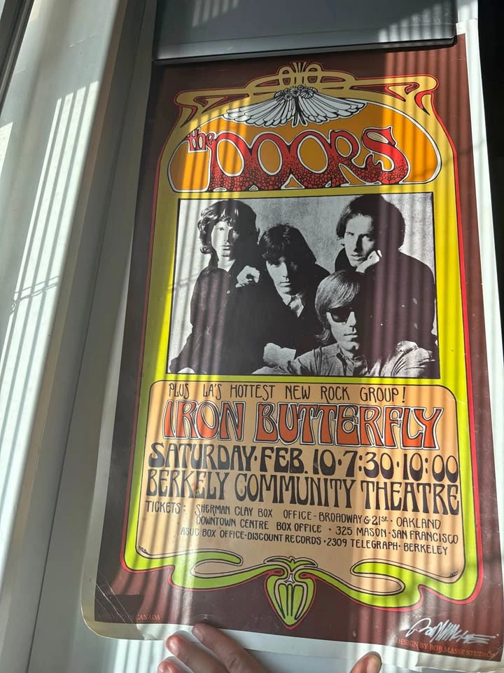The Doors vintage concert poster signed