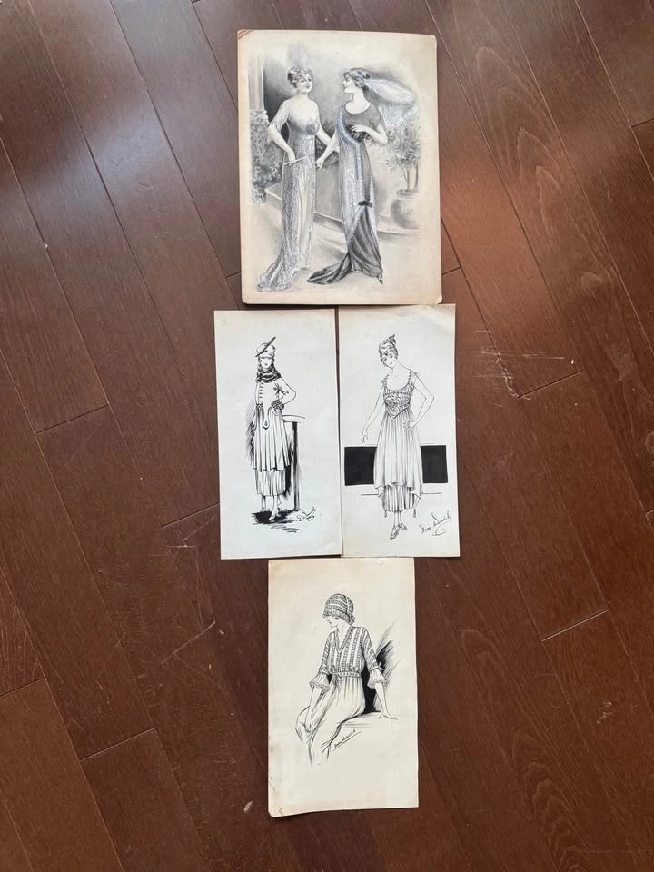 Vintage 1920s Fashion Drawings - photo 2
