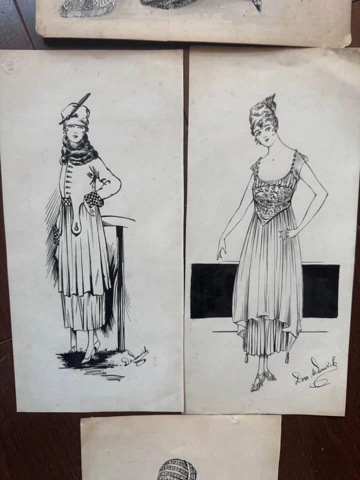 Vintage 1920s Fashion Drawings - photo 3