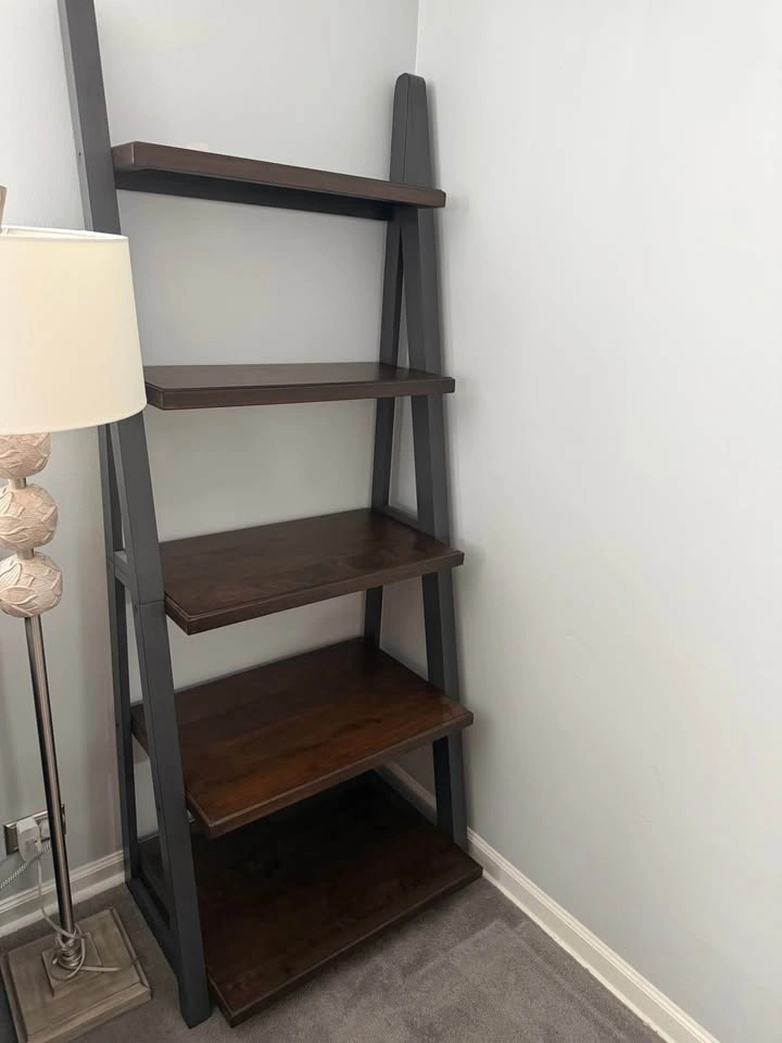 5-Shelf Ladder Bookcase – Espresso/Dark Brown