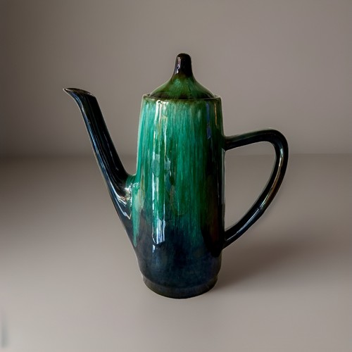 Large Coffee Pot Tea Pot W. Lid, Blue Mountain Pottery BMP