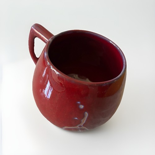 CCC Canadian Ceramic Craft Pottery Red Drip Glaze Mug - photo 2