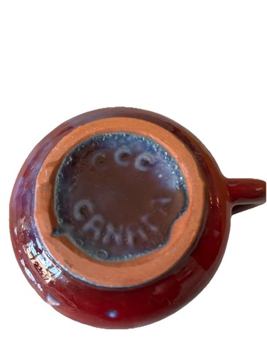CCC Canadian Ceramic Craft Pottery Red Drip Glaze Mug - photo 3