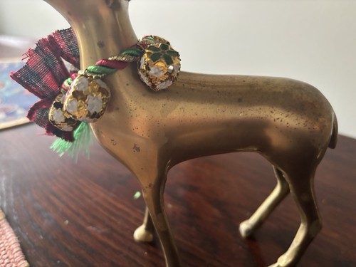 Vintage Brass Reindeer Candle Holders (pair) - photo 5