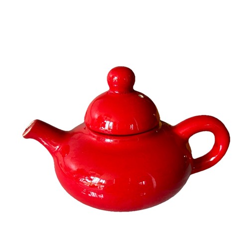 Red Teapot Single Serve 300 ml Hayhoe Flowerdale Tea 70’s