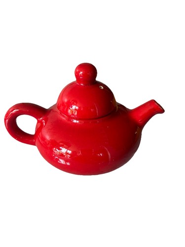 Red Teapot Single Serve 300 ml Hayhoe Flowerdale Tea 70’s - photo 2