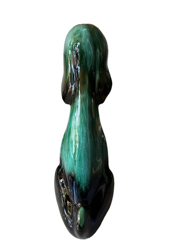 Vtg Blue Mountain Pottery BMP 14" Large Sitting Dog Green Drip G - photo 4