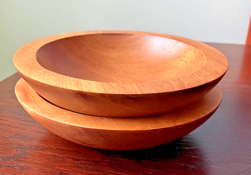 Vintage 1960s Baribocraft Made in Quebec Maple wood bowls (set o - photo 2