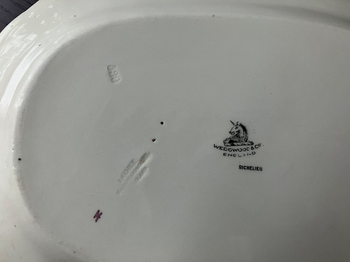 Vintage 1930 Wedgwood Richelieu serving platter - photo 5