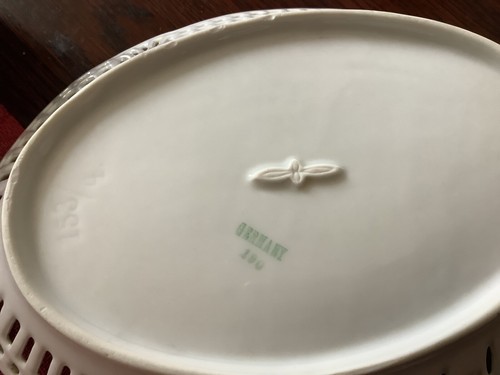 Vintage Bavarian oval reticulated serving platter/bowl - photo 2