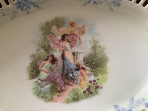 Vintage Bavarian oval reticulated serving platter/bowl - photo 4