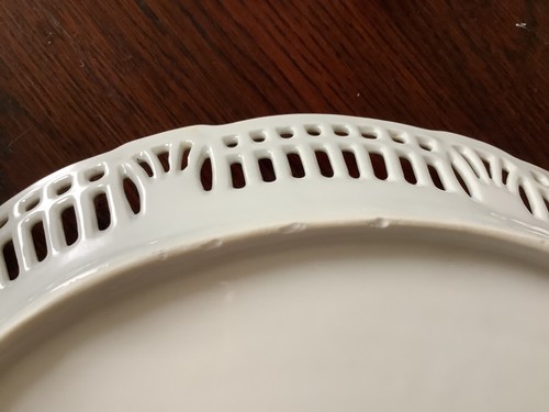 Vintage Bavarian oval reticulated serving platter/bowl - photo 5