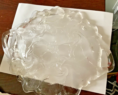 Mid-Century Indiana Pressed Glass Wild Rose Serving Plate - photo 3
