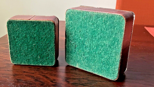 Vintage Leather wrapped ashtray and lighter set - photo 4