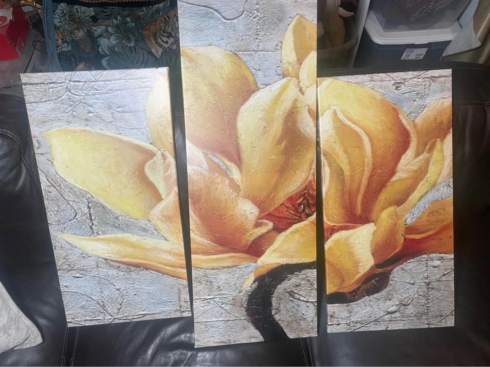 5-Piece Yellow Flower Canvas Wall Art Set - photo 3