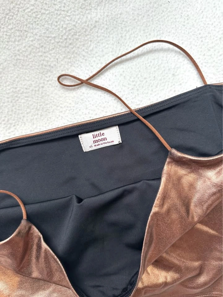 Aritzia Copper Metallic Crop Top - photo 3