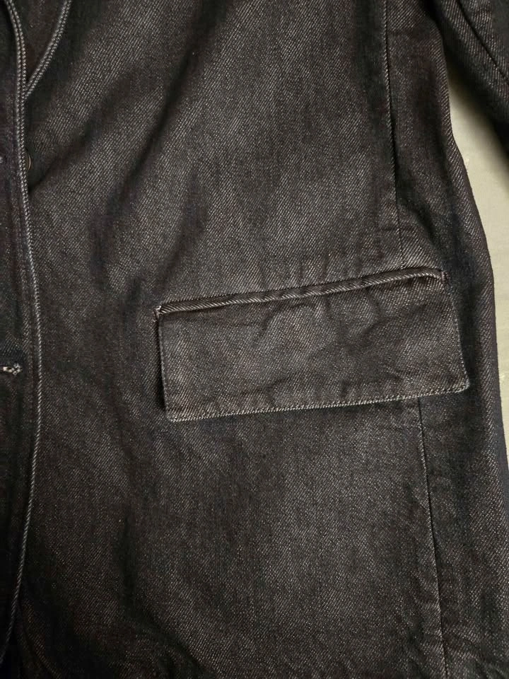 ZARA DARK DENIM BLAZER IN WOMENS SIZE L - photo 3