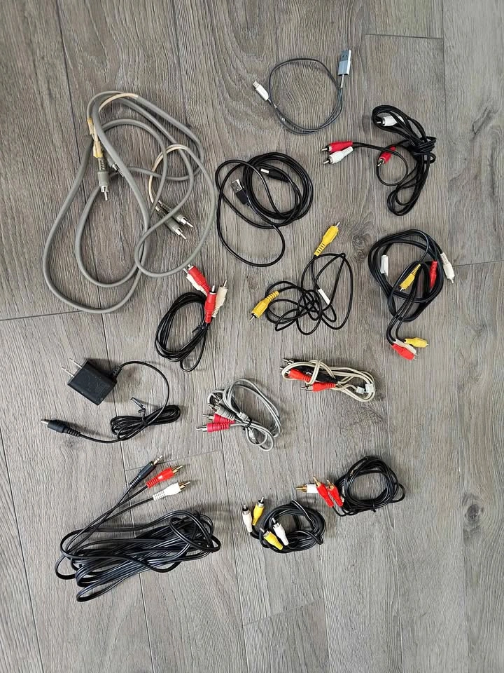 Assorted Audio, Video, and Power Cables Lot