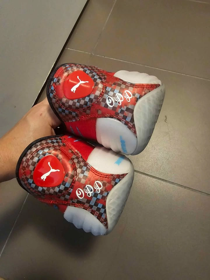 Puma Basketball Shoes – Red & Black Checkered, Size 9 - photo 3