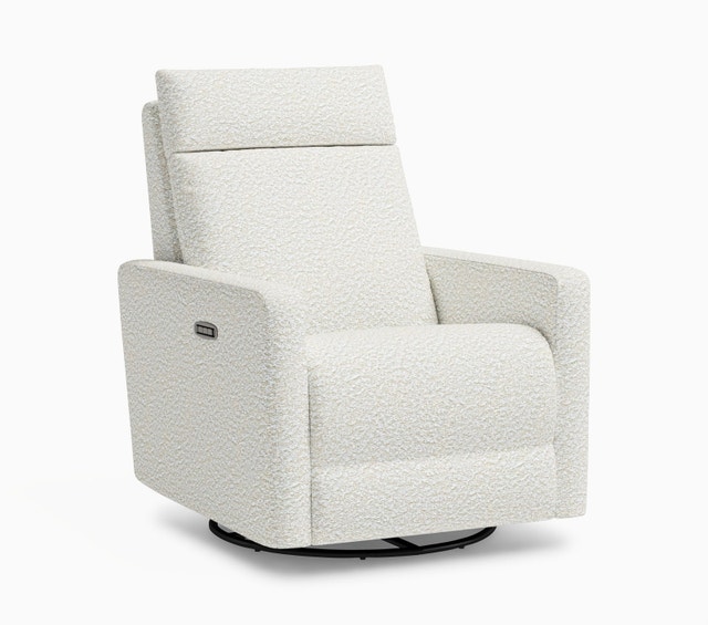 Paxton Deluxe Power Swivel Recliner - Ivory - photo 3