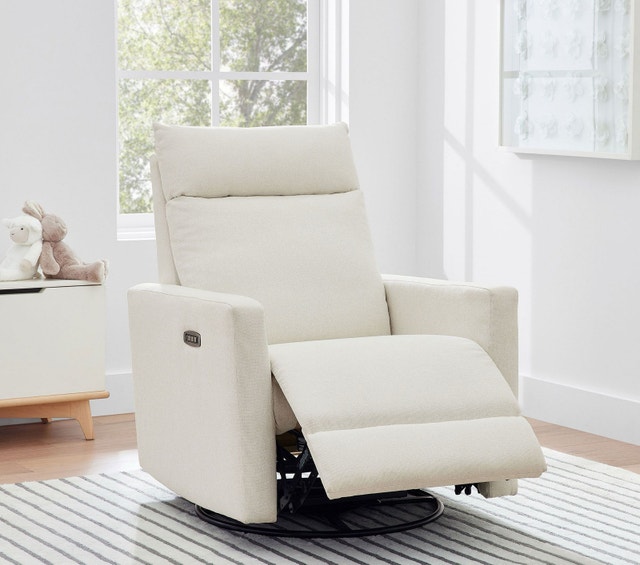 Paxton Deluxe Power Swivel Recliner - Ivory - photo 5