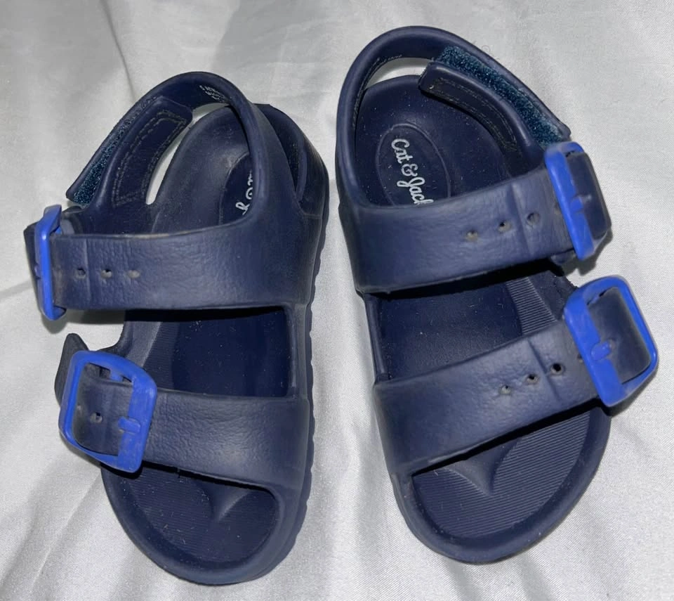 Cat & Jack Navy Blue Unisex Toddler Sandals - NEW - SZ 5T - photo 2