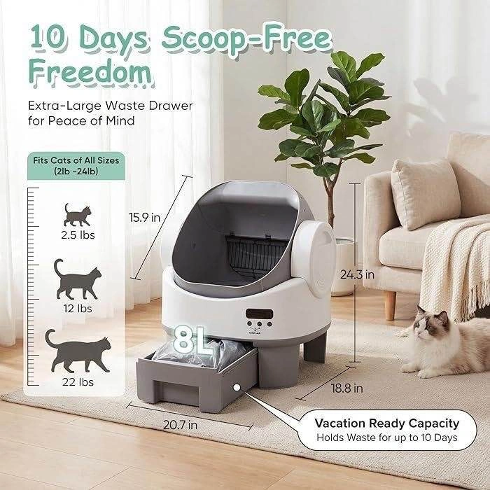 New Open Box Automatic Self-Cleaning Cat Litter Box - photo 5