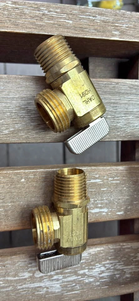 Dahl Brass Hose and Boiler Angle Drain Valve