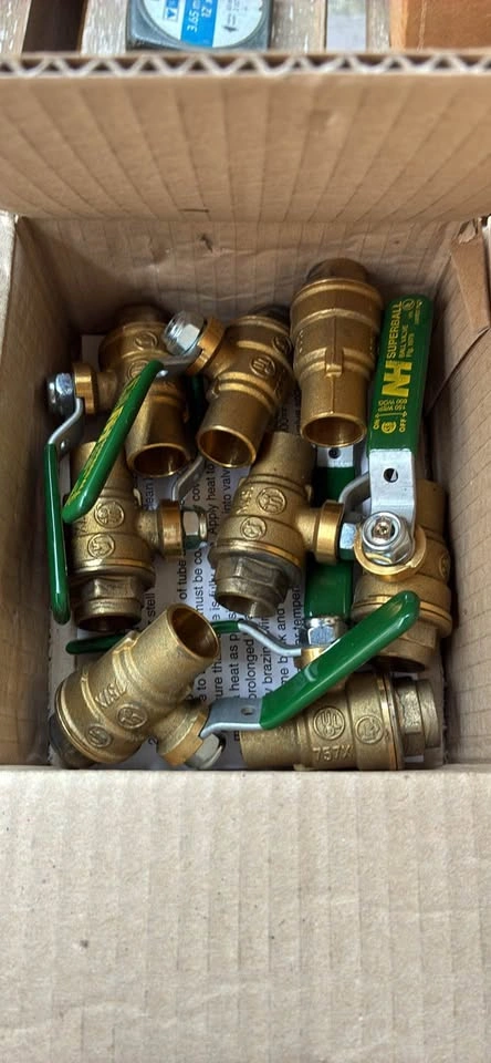 NH Canada 1/2" Brass Ball Valves (Solder/Sweat Ends) - New - photo 2