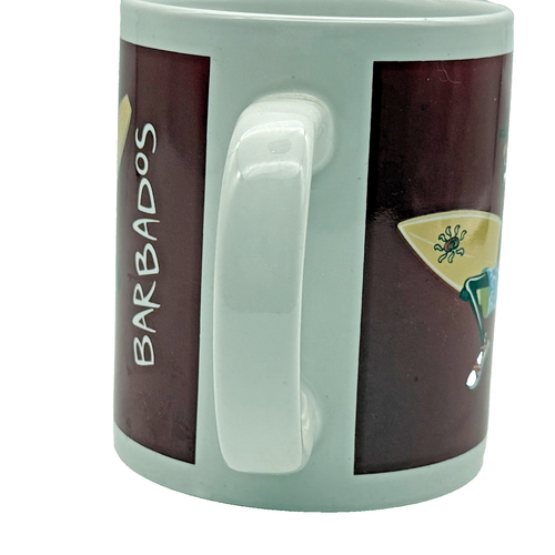 Cool Runnings Barbados Coffee Mug Vintage 90s Red Ceramic - photo 3