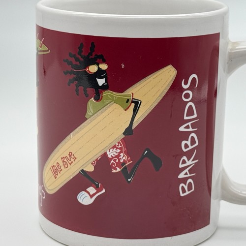 Cool Runnings Barbados Coffee Mug Vintage 90s Red Ceramic - photo 4