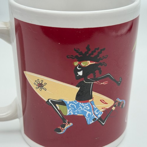 Cool Runnings Barbados Coffee Mug Vintage 90s Red Ceramic - photo 5