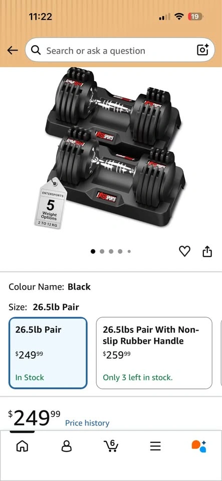 Entersports Adjustable Dumbbell Set 4.5lb - 26.5lb - photo 4