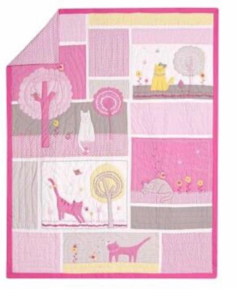 Pottery Barn Kids Kitty Cat Full/Queen Quilt & Sheets
