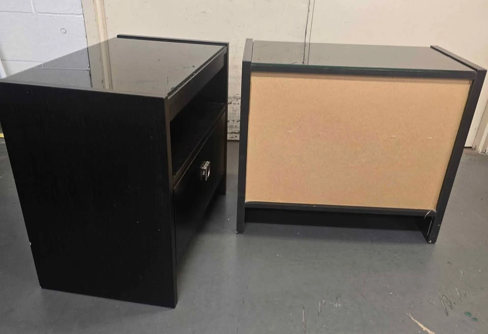 2-Drawer Storage Cabinet / Nightstand – Black - photo 3