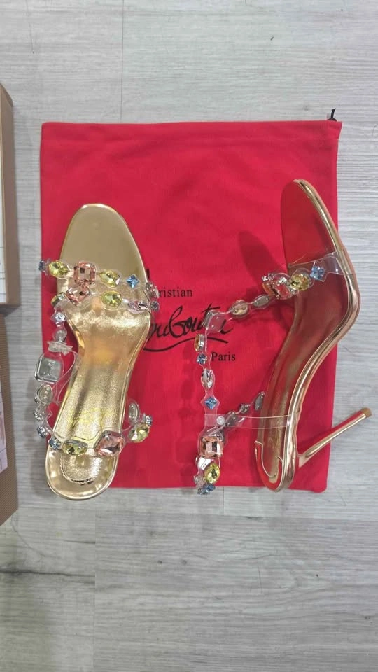 Designer Crystal PVC Heels – Size 40 – Brand New - photo 4