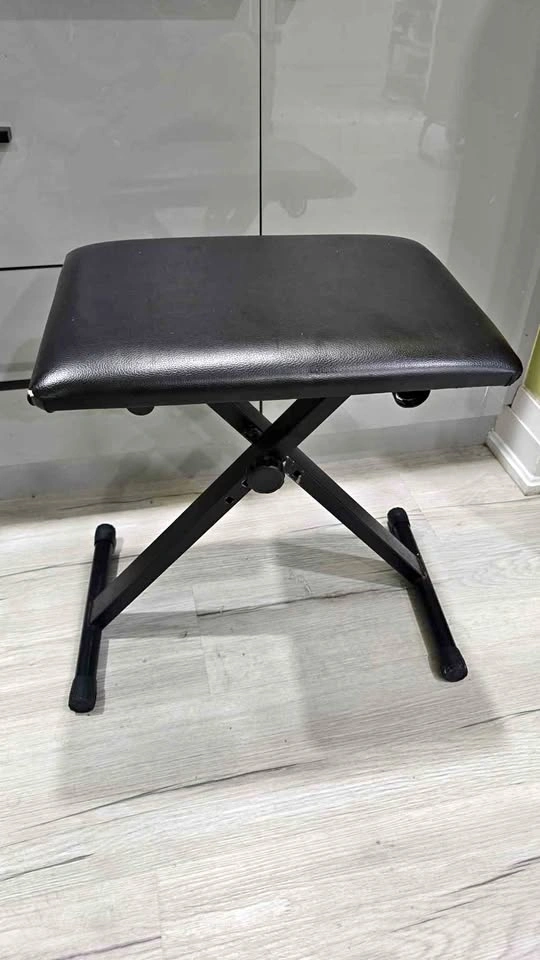 Adjustable Keyboard Piano Bench – Folding X-Style Chair