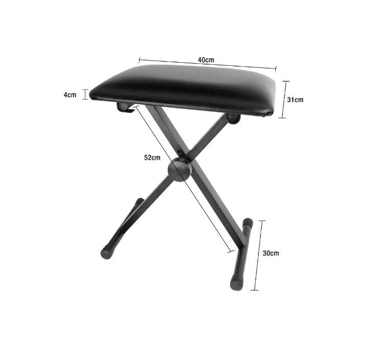Adjustable Keyboard Piano Bench – Folding X-Style Chair - photo 3