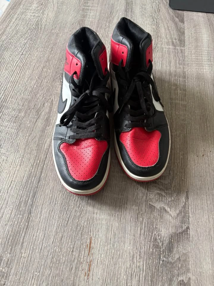 Red, Black, and White High-Top Sneakers - photo 2
