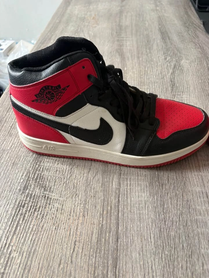 Red, Black, and White High-Top Sneakers - photo 3
