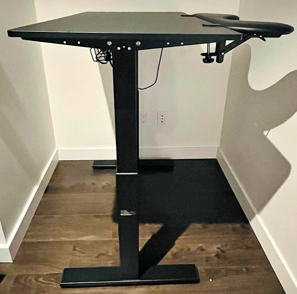 Electric Height Adjustable Standing Desk with Ergonomic Armrest
