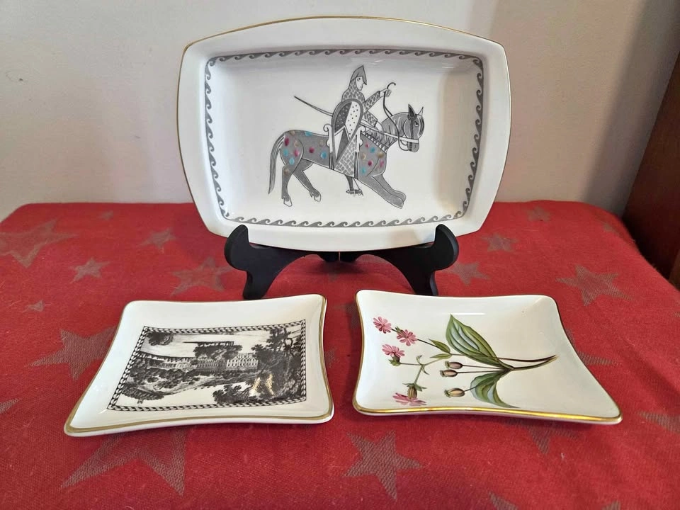 Set of 3 Minton Bone China Trays