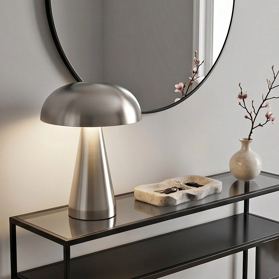C2416 LS008 Minimalist Metal Mushroom LED Lamp