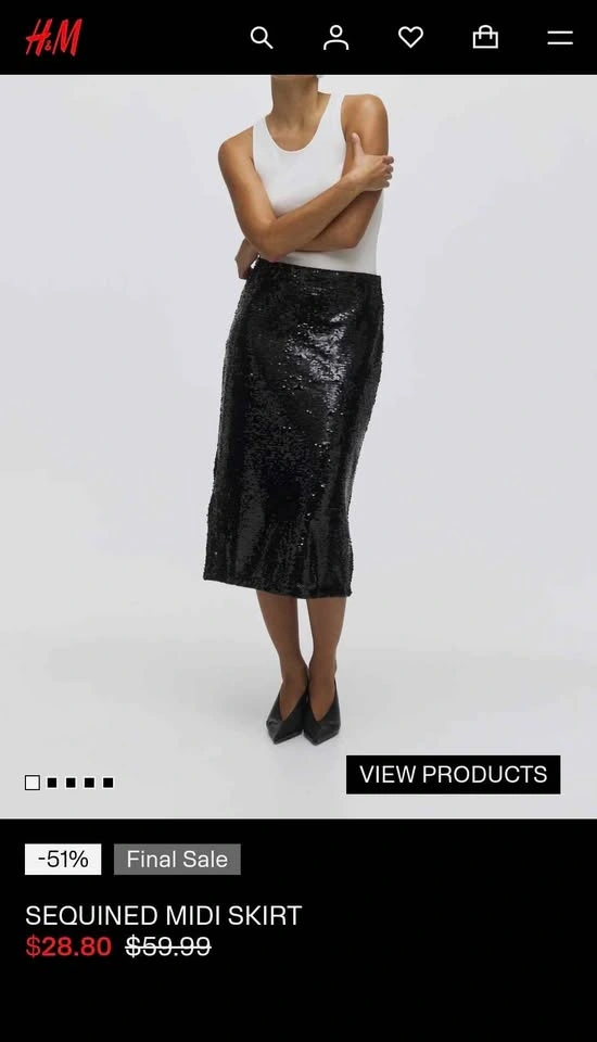 Sequined midi skirt - photo 3