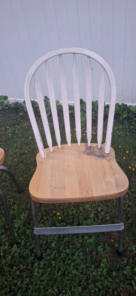 Wood and metal chairs - photo 3